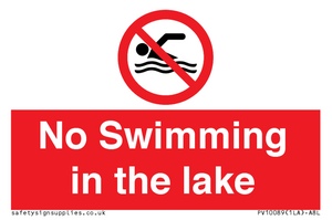 No Swimming in the lake